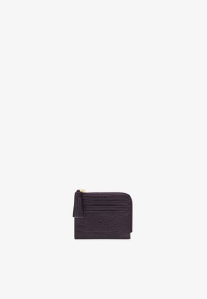 Coccinelle METALLIC TASSEL CARD HOLDER - Monedero - prune