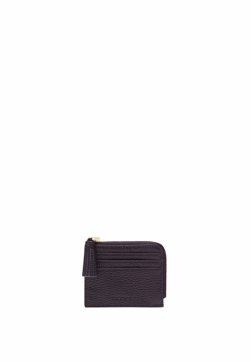 Coccinelle METALLIC TASSEL CARD HOLDER - Portafoglio - prune