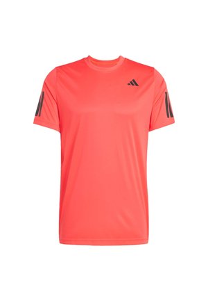 CLUB 3 STRIPES TEE - Camiseta deportiva - semi lucid red