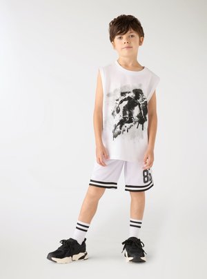 Terranova, PANTALONE GINNICO CORTO STAMPA - Shorts - bianco ottico