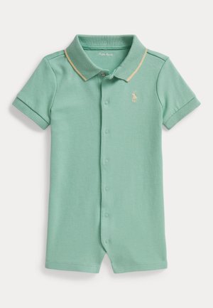 SOFT COTTON POLO SHORTALL 0-2Y - Overal - celadon