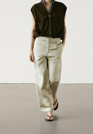 Trousers - mottled beige