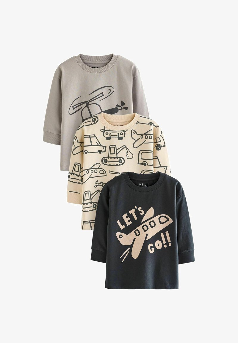 Next TRANSPORT 3 PACK - REGULAR FIT - Långärmad tröja - black grey