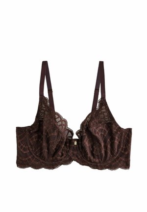 Next, DD+ NON PADDED BALCONY FIT - LACE BRA - Triangel BH - chocolate brown