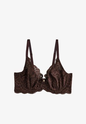 Next, DD+ NON PADDED BALCONY FIT - LACE BRA - Triangel BH - chocolate brown