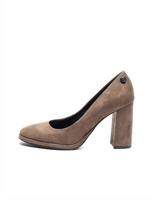 Platform heels - taupe