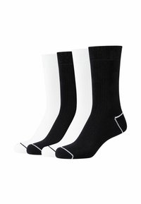 s.Oliver 4ER PACK - Strømper - black white