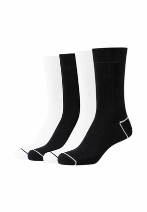 s.Oliver 4ER PACK - Calze - black white