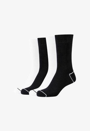 s.Oliver 4ER PACK - Strømper - black white