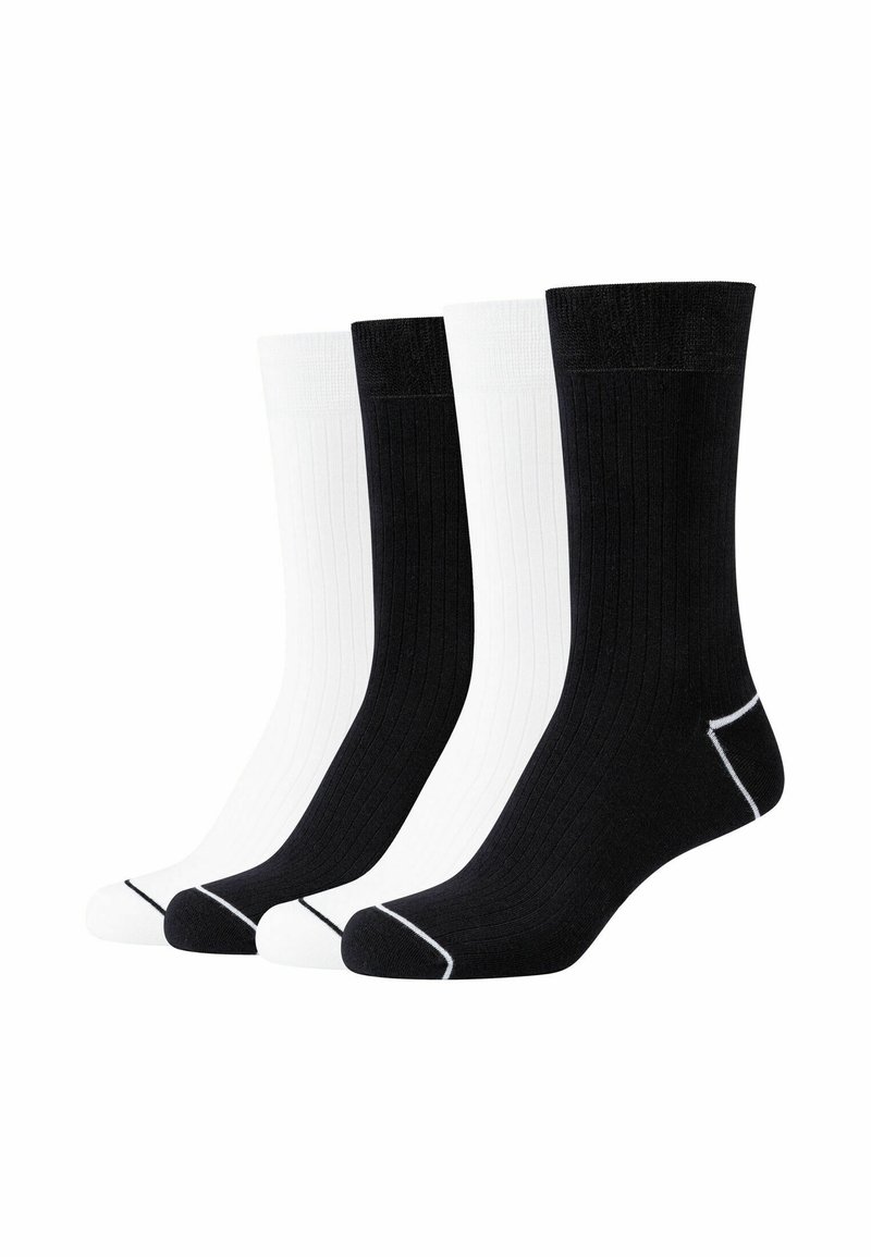 s.Oliver 4ER PACK - Strømper - black white