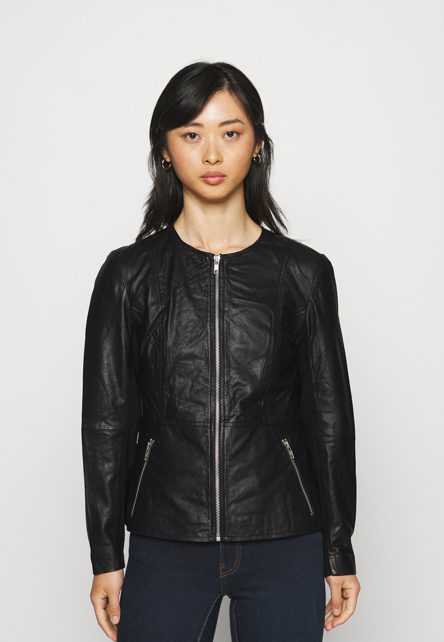 yas petite leather jacket