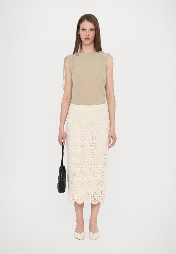ASSO - Pencil skirt - bianco4