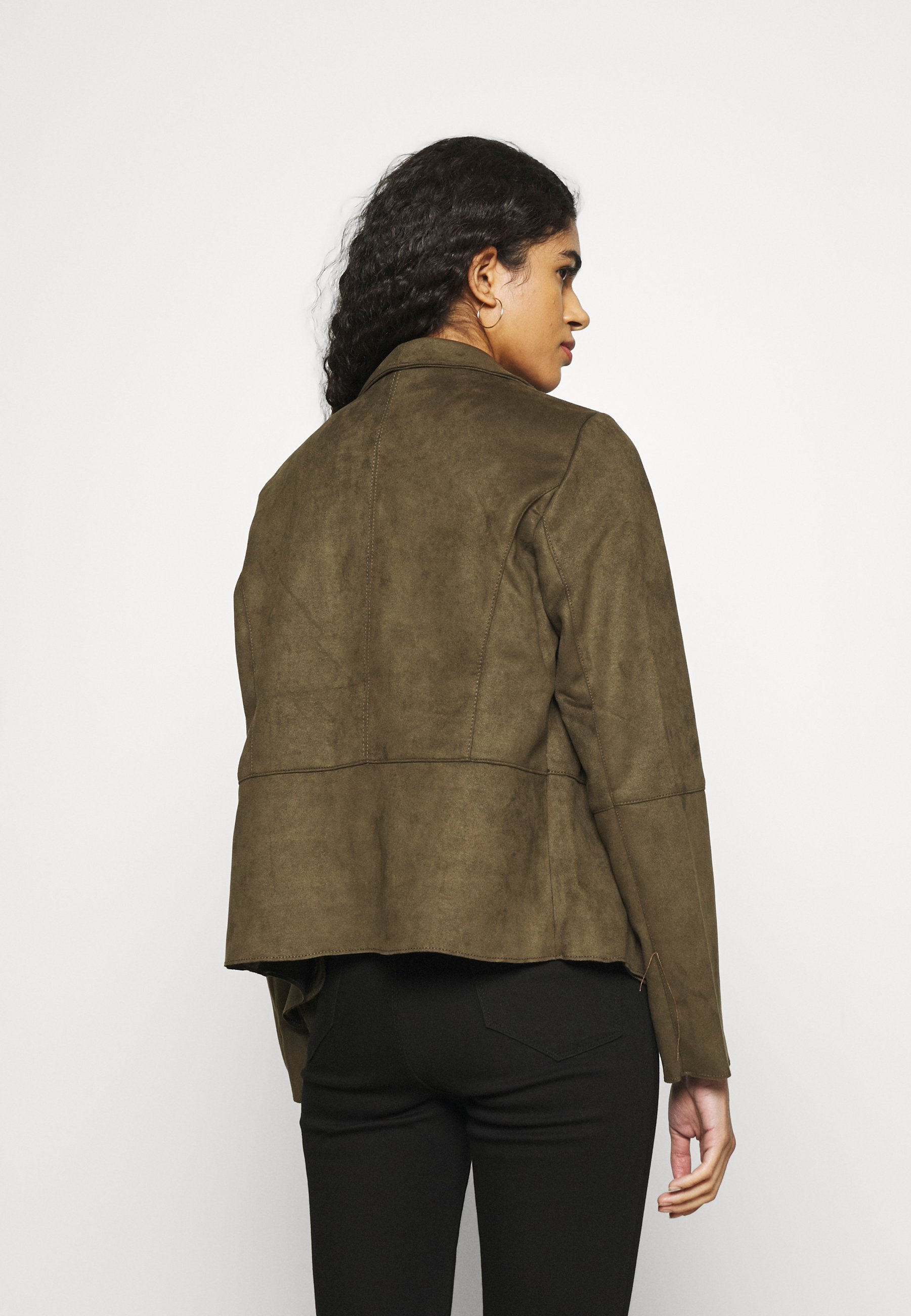 khaki green waterfall jacket