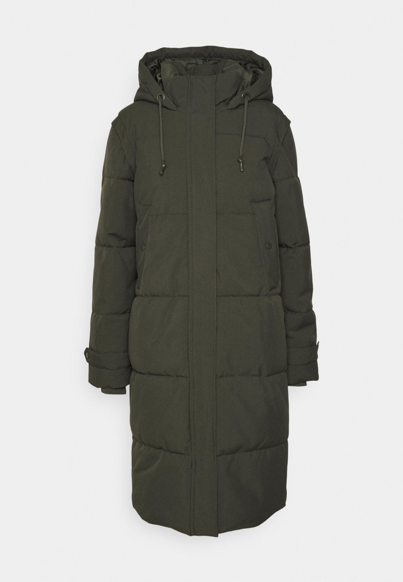 Vero Moda VMMARGARET LONG COAT Winter coat peat/dark green