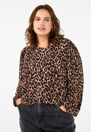 Zizzi MIT LANGEN ÄRMELN UND PRINT - Blouse - leo aop