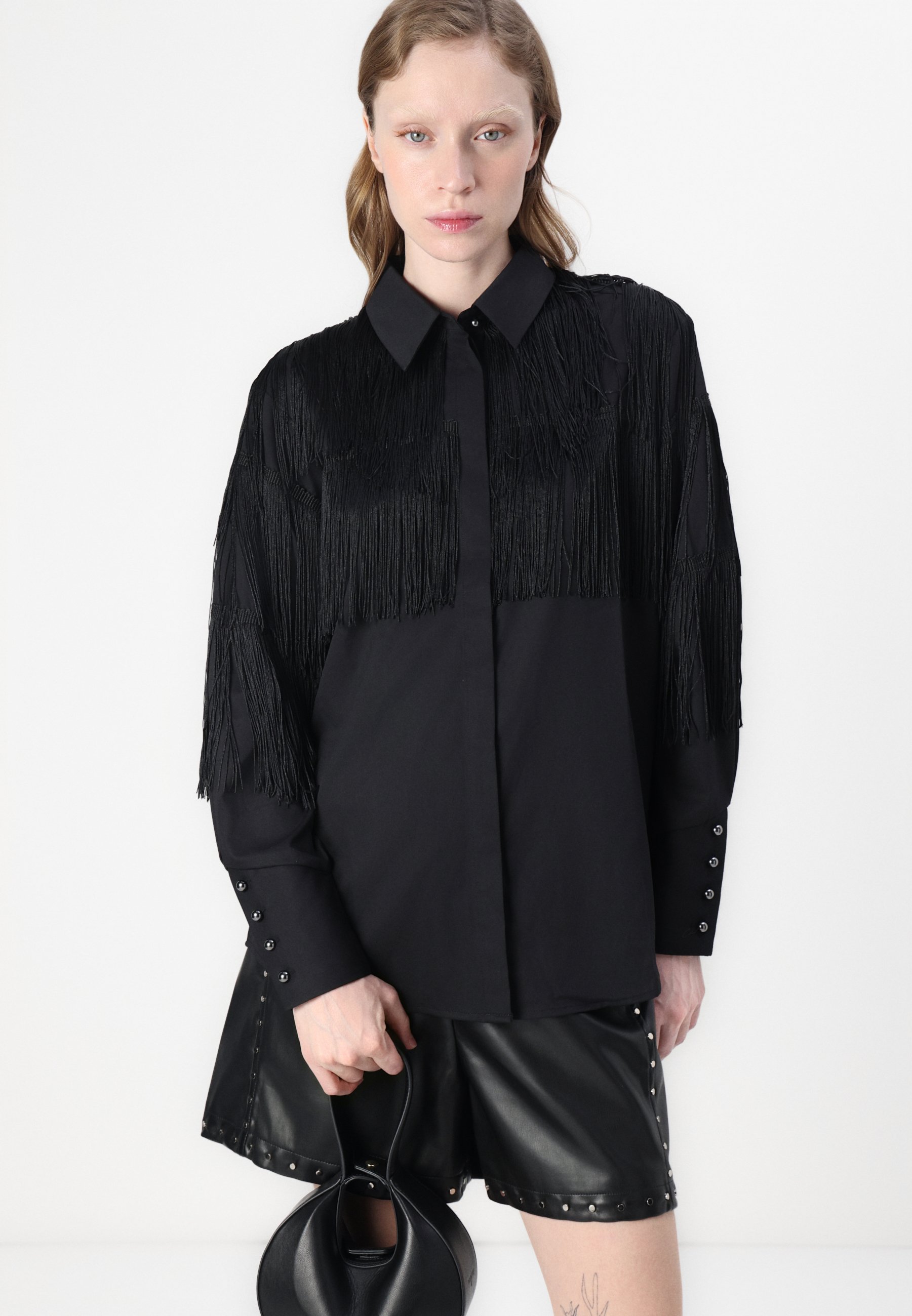 売れ筋商品|||ブルンスバザー シャツ レディース トップス CARDINI TIANA SHIRT - Button-down blouse - black 406b6cfae5744982a2ebd990ddf2ac