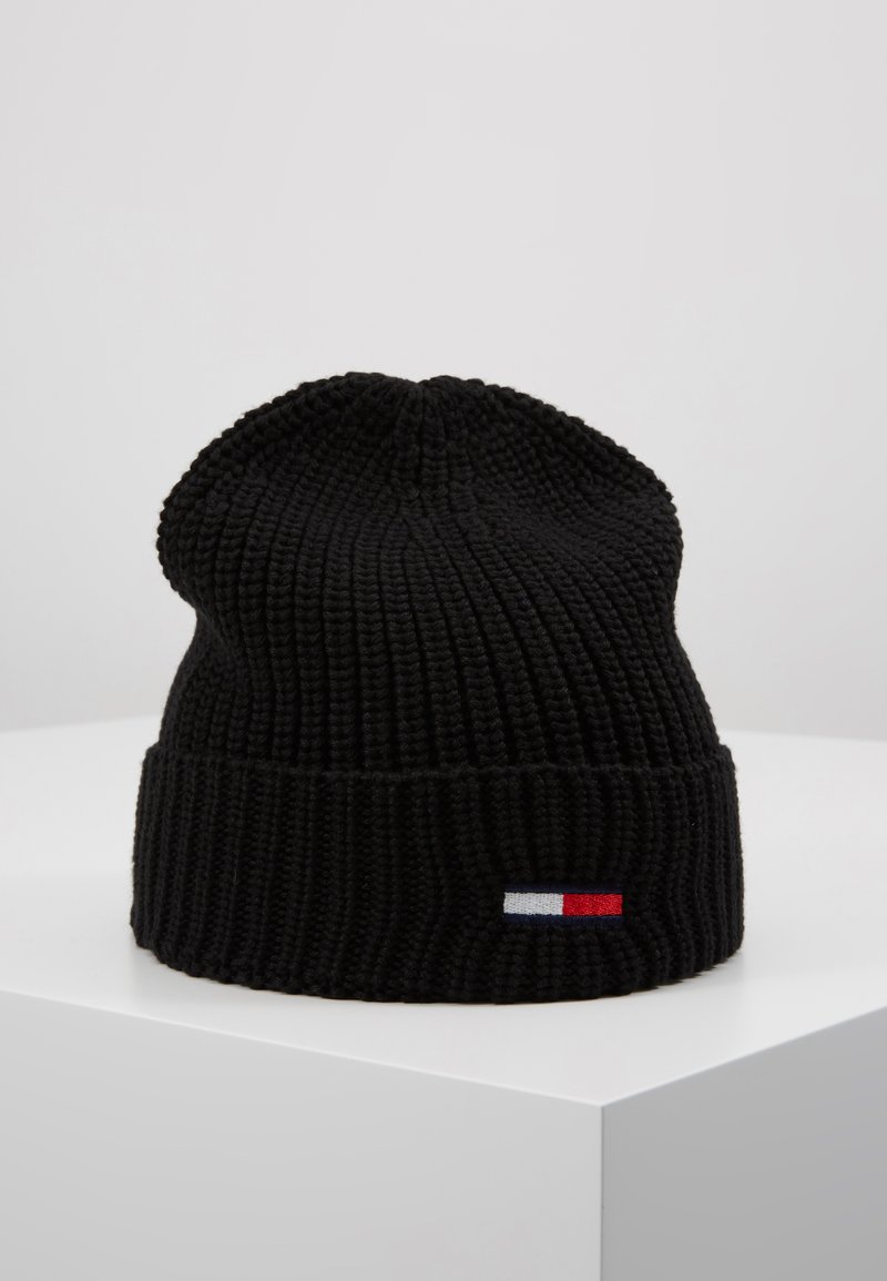 Tommy Jeans BASIC FLAG BEANIE UNISEX - Bonnet - black/noir - ZALANDO.FR