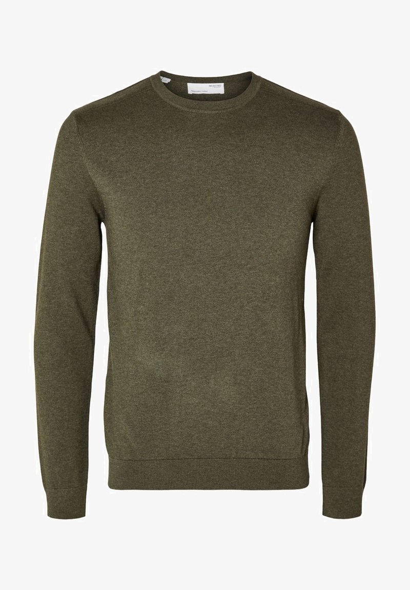 Selected Homme SLHBERG CREW NECK - Camisola - ivy/green detail/melange