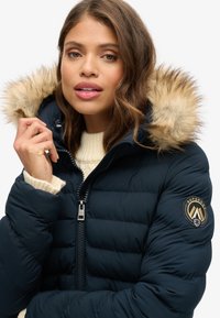 Superdry & Co FUJI HOOD MID LENGTH - Vinterfrakke - eclipse navy