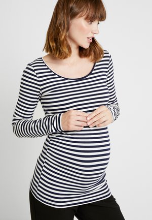 Anna Field MAMA Langarmshirt - off-white/dark blue