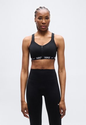 INDY ZIP BRA - Augsta atbalsta sporta krūšturis - black