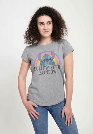 LILO & STITCH STITCH RAINBOW - T-Shirt print - melange grey