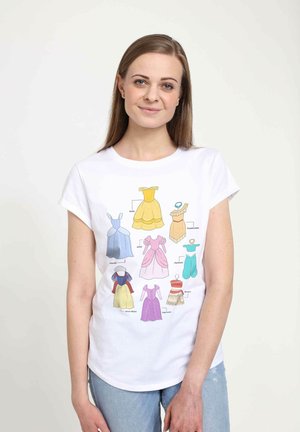 Disney DISNEY PRINCESS TEXTBOOK DRESSES - T-Shirt print - white