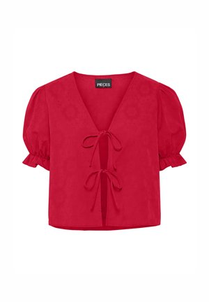 Pieces, PCRILEY TIE - Blúzka - poppy red