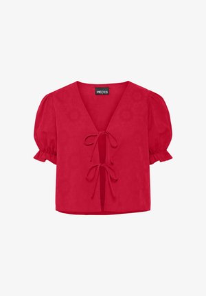 Pieces, PCRILEY TIE - Blúzka - poppy red