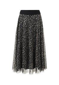 Pleated skirt - beigeblack