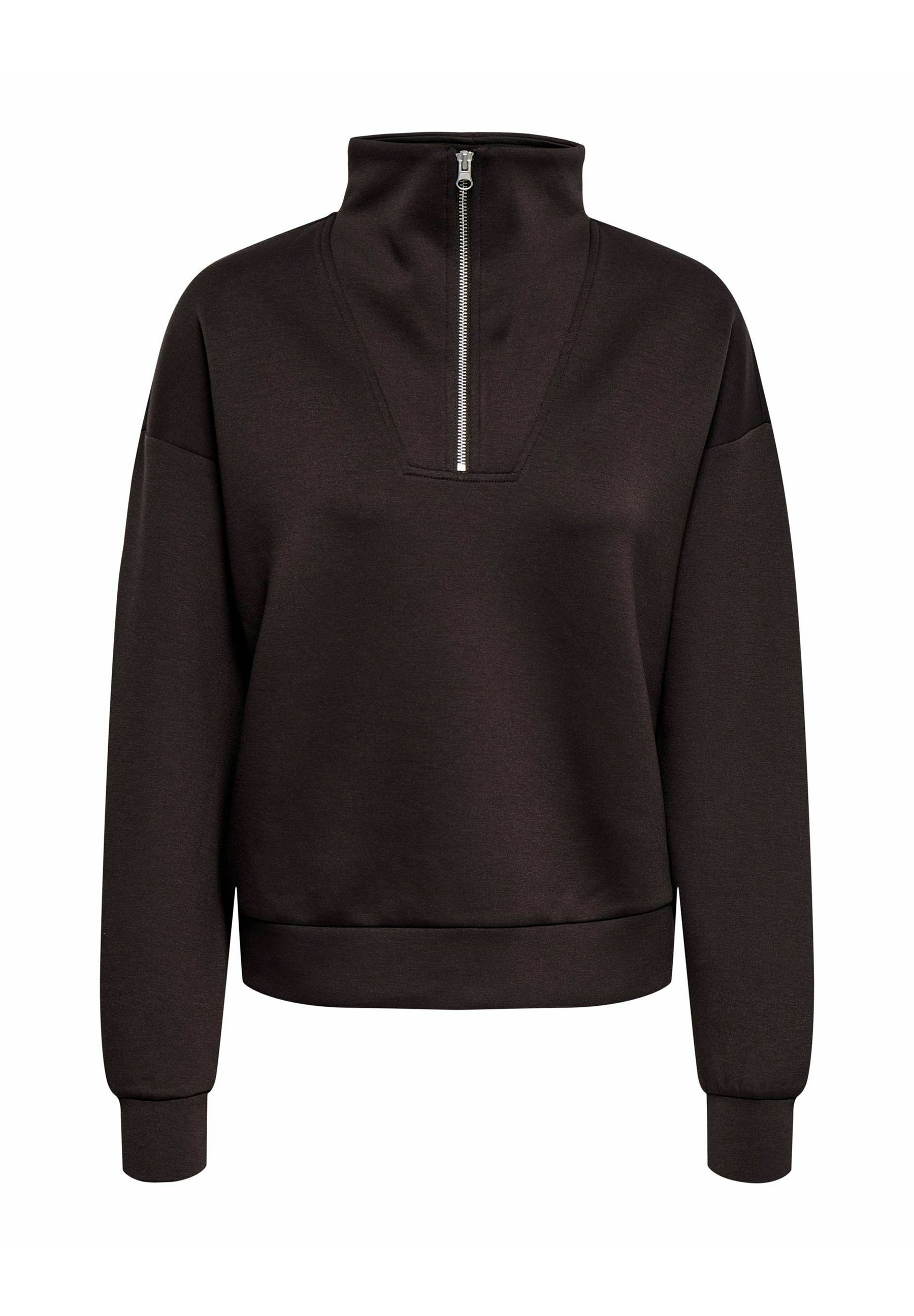 adidas Originals HALF ZIP - Sweatshirt - shadow brown/brown