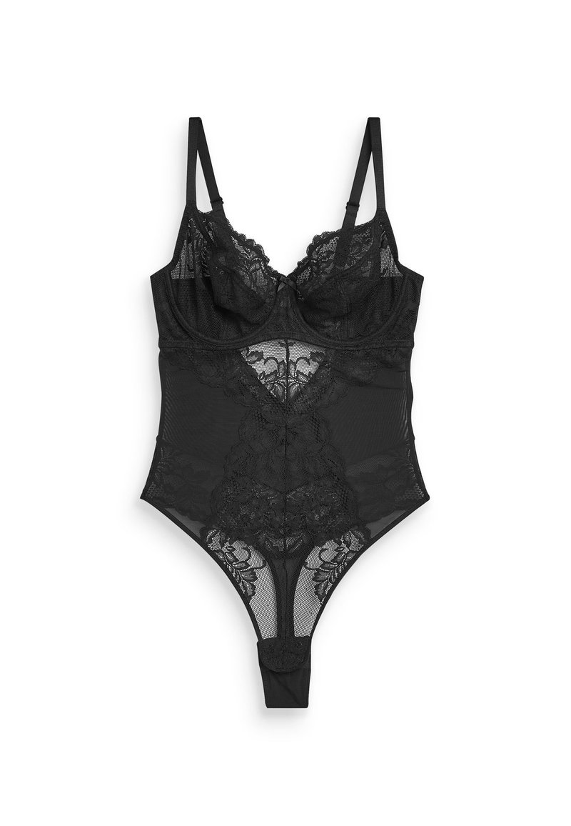 Next DD+ NON PAD WIRED LACE BODY Body / Bodystocking black/sort