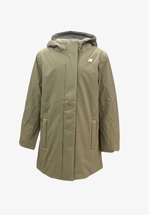 K-Way, P. DENISE TWILL SOFT BEAVER - Cappotto invernale - green army - grey warm