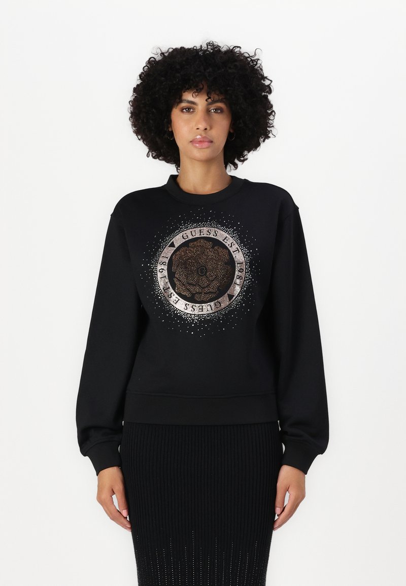 Guess - PEONY LOGO - Sweatshirt - jet black, Forstørre