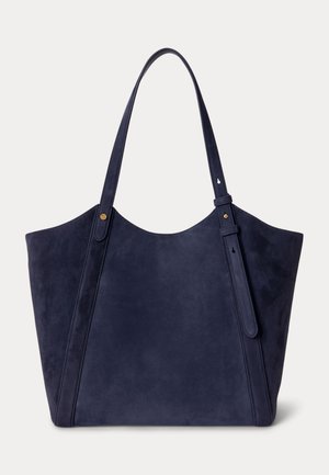 Lauren Ralph Lauren, SHEEP-SUEDE LARGE TASHA TOTE BAG - Чанта за пазаруване - lauren navy