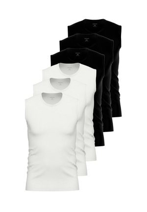6ER PACK DAY MODERN - Unterhemd/-shirt - weiss/schwarz