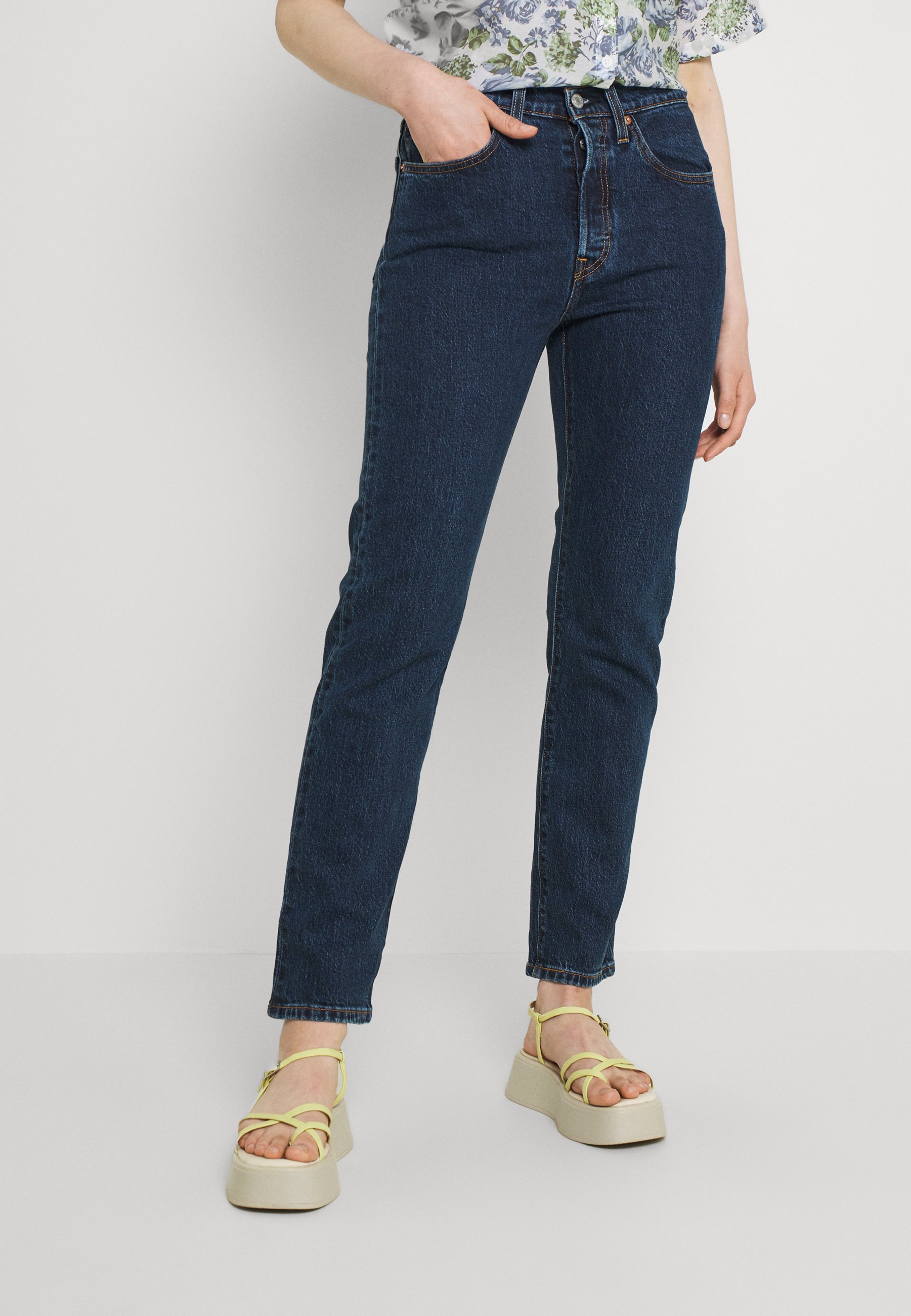 Eller senere Watchful Altid Levi's® 501 CROP - Jeans Straight Leg - salsa stonewash/darkblue -  Zalando.dk