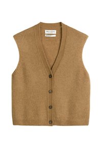 VEST SLEEVELESS V NECK - Väst - pure sand
