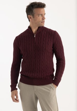 Felix Hardy, HALF ZIP PULLOVER - Pullover - bordeaux