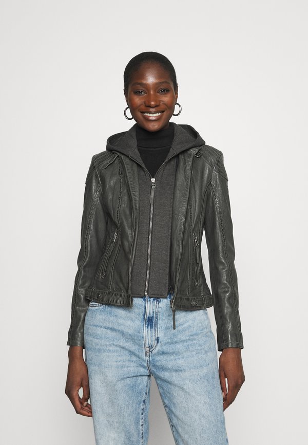 CACEY LEGV - Lederjacke - antracite
