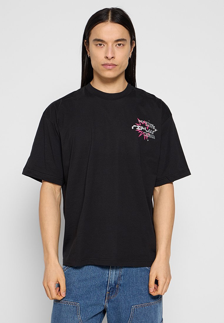 Replay T-shirt print zwart Replay T-shirt print zwart