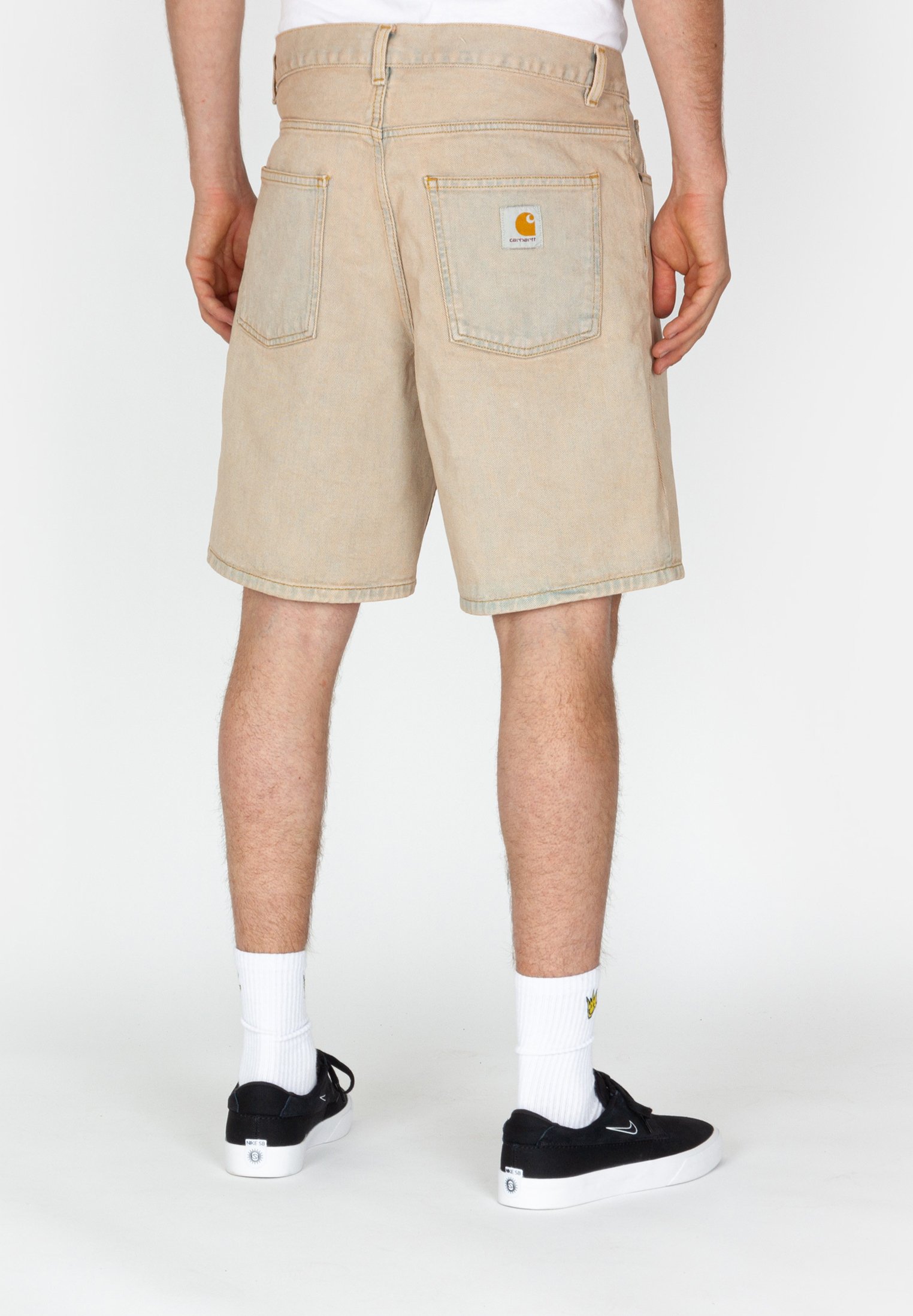 Carhartt WIP Shorts di jeans - blue sand bleached/beige - Zalando.it