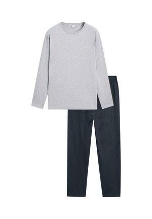 STRIPED WITH LONG SLEEVE SET - Nachtwäsche Set - dark blue