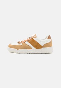 ONLY SHOES - ONLSWIFT SIDE PANEL - Trainers - white/cognac/gold Thumbnail Image 1