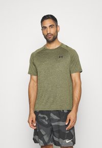 Under Armour - TECH TEE - T-shirt till träning - marine od green/black Miniatyrbild 1