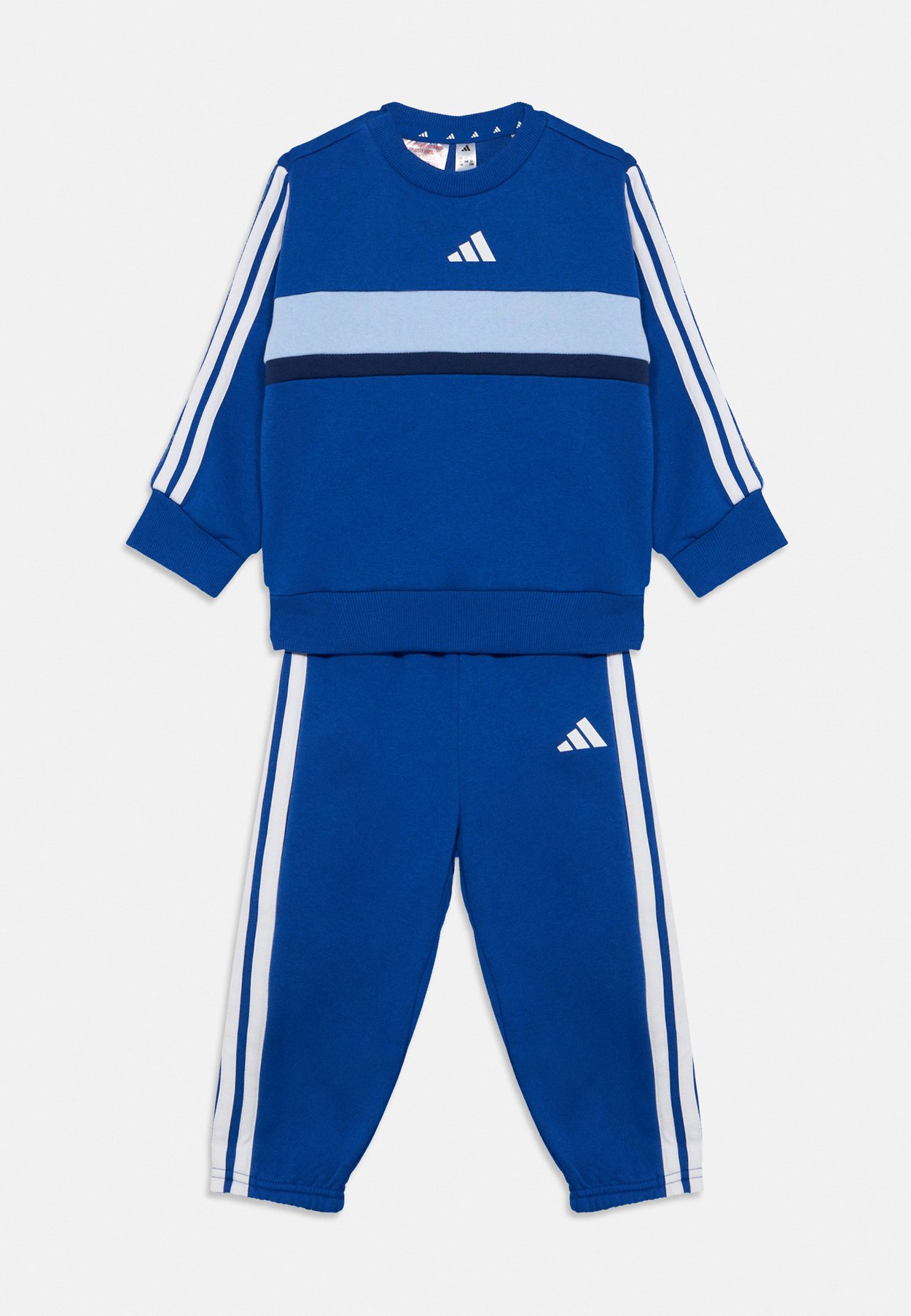 adidas SEASONAL ESSENTIALS TIBERIO CREW INFANT UNISEX SET - Tracksuit bottoms - team royal blue/glow blue/dark blue/white