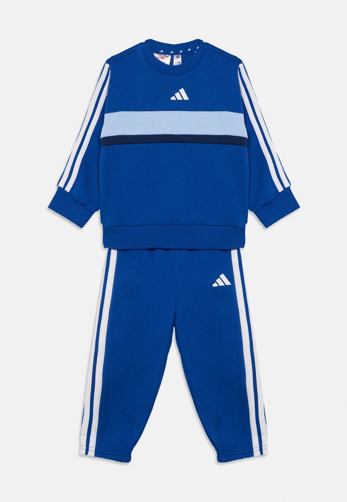 adidas SEASONAL ESSENTIALS TIBERIO CREW INFANT UNISEX SET - Tracksuit bottoms - team royal blue/glow blue/dark blue/white