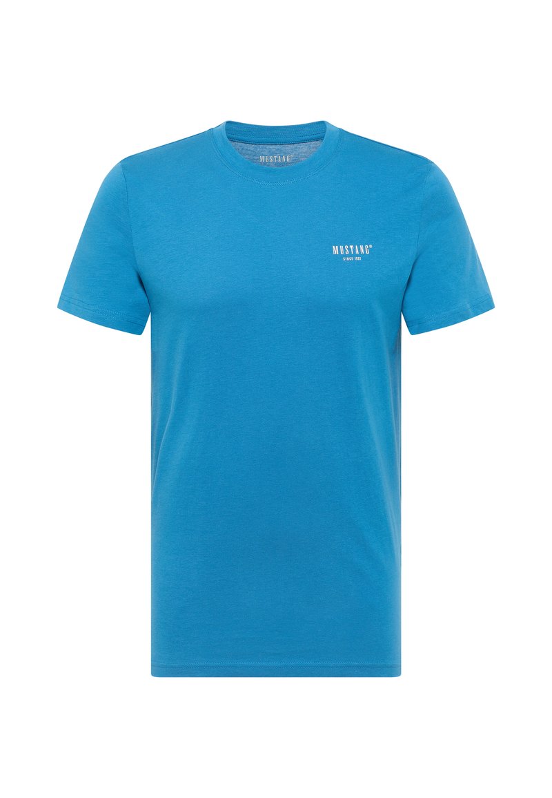 mustang T-shirt basic blauw