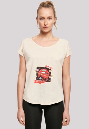 LIPS LIKE SUGAR RETRO FASHION  VALENTINSTAG - Print T-shirt - whitesand