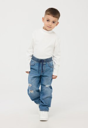 Terranova JOGGER CON STRAPPI - Jeans baggy - var blu denim medio